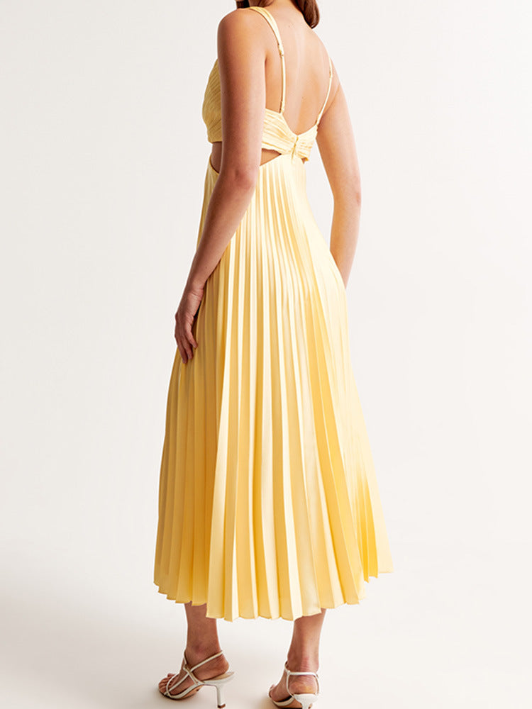 V-Neck Maxi Dress - Lightweight Summer Dress with Flowy Silhouette