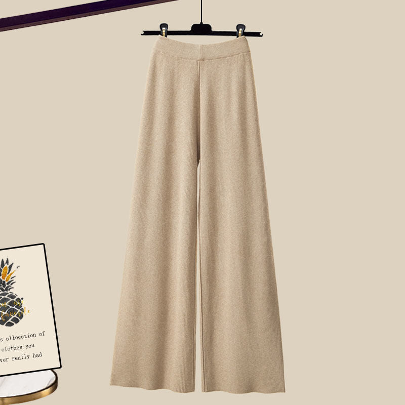 Three Piece Knit Set – Elegant Women's Slim Fit Knitwear Outfit | Soft Breathable Clothes