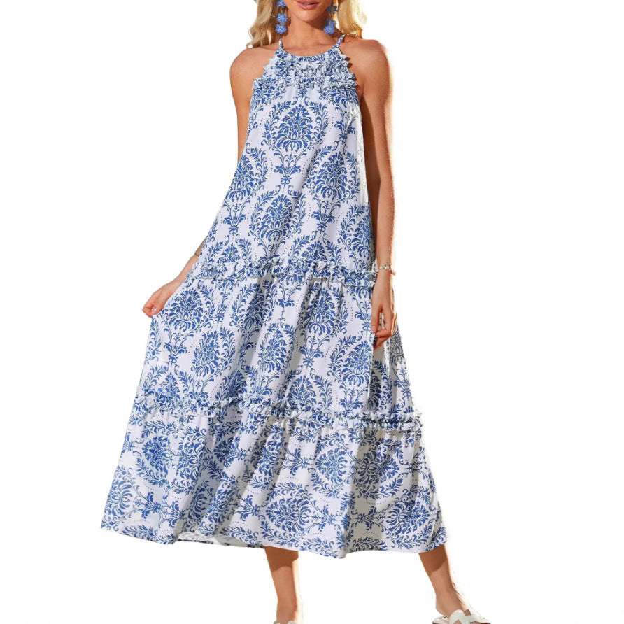 Boho Flowing Dress – Chic Bohemian Style Flowy Summer Sundress for Women
