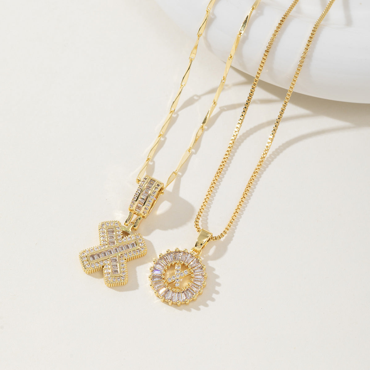 Initial Letter Necklace - Elegant 2-Pack Pendant Necklaces for Stylish Layering