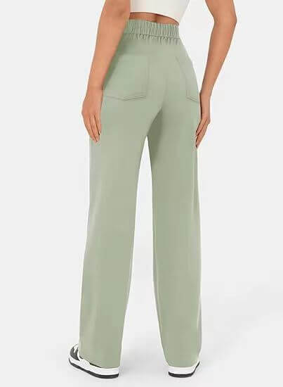 High Waisted Trousers – Tailored Slim Fit Pants | Comfortable Cotton Blend