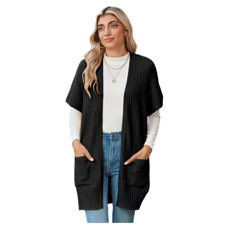 Casual Luxe Cardigan – Soft Breathable Knit Layering Sweater for Women