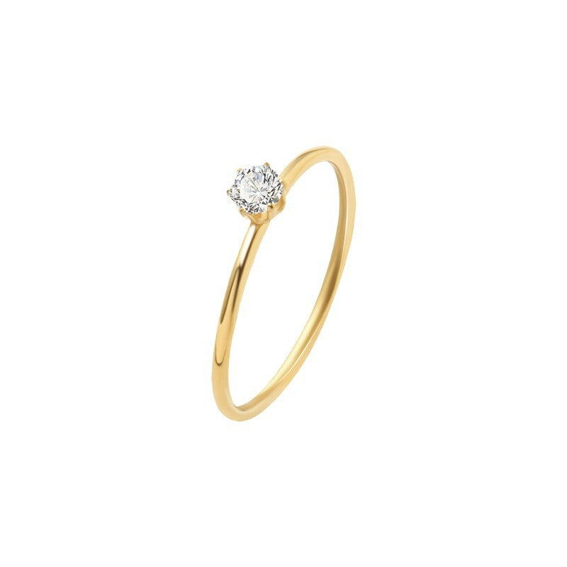 Simple Elegance Ring – Timeless Solitaire Design With Brilliant Cut Crystal