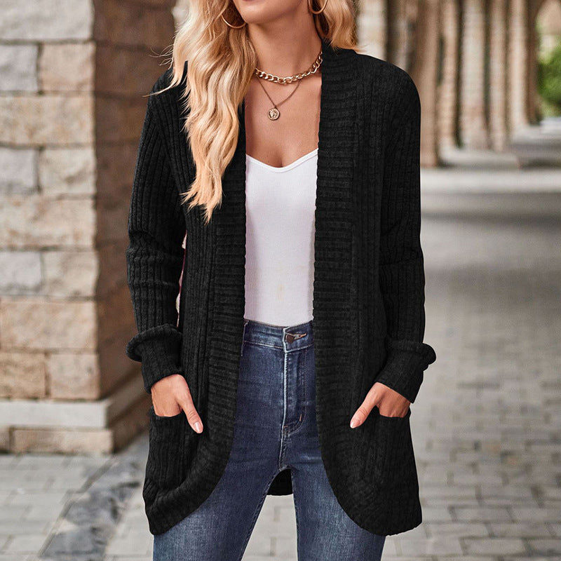 Cozy Knit Cardigan – Long Sleeve Open Front Sweater | Relaxed Fit Layering