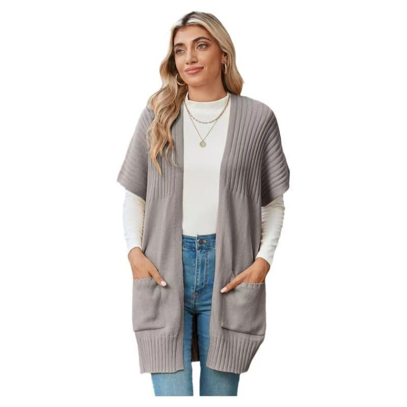 Casual Luxe Cardigan – Soft Breathable Knit Layering Sweater for Women
