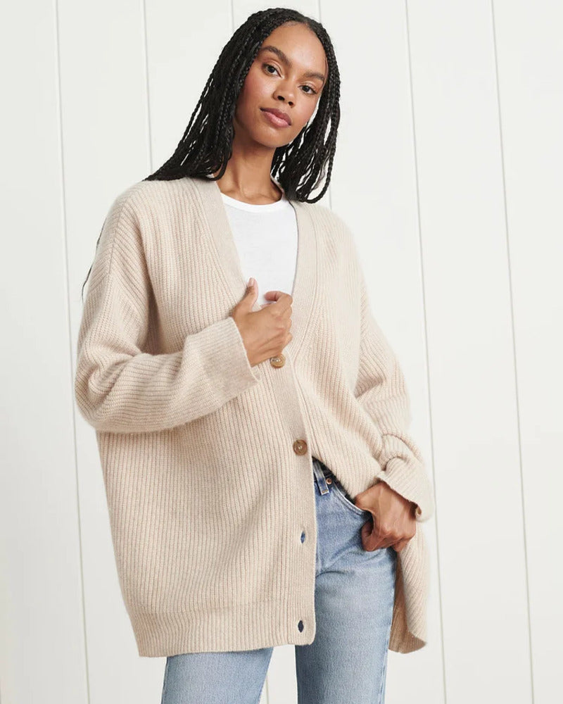 Cocoon Cardigan – Relaxed Draped Style | Soft Knit Layering Sweater