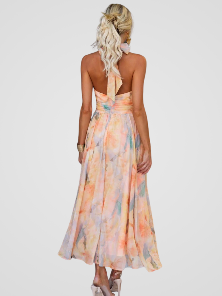 Blossom Midi Dress – Floral Print Lightweight Summer Dress with Flowing Silhouette
