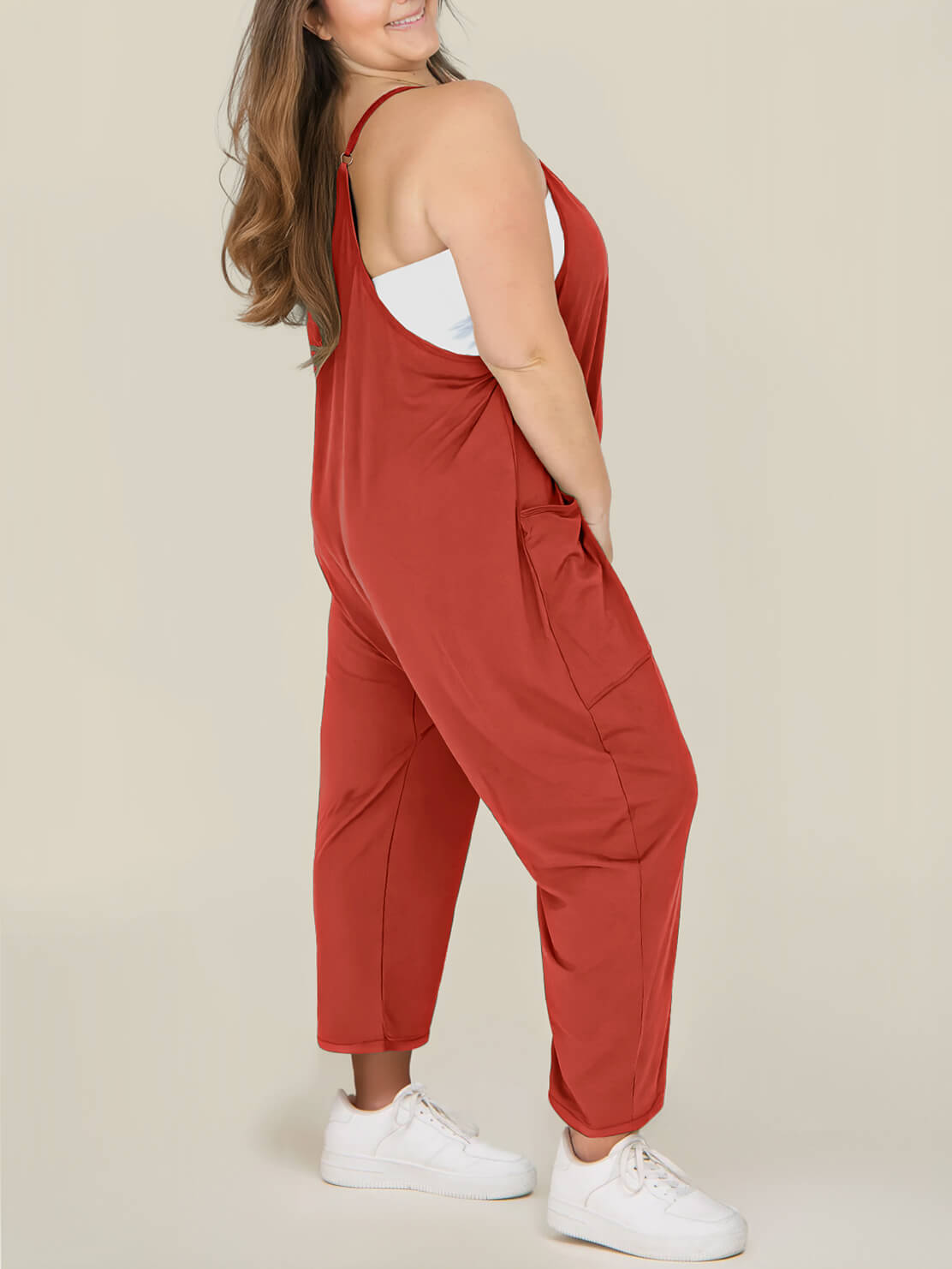 Maternity Jumpsuit - Oversized Postpartum Romper with Adjustable Straps