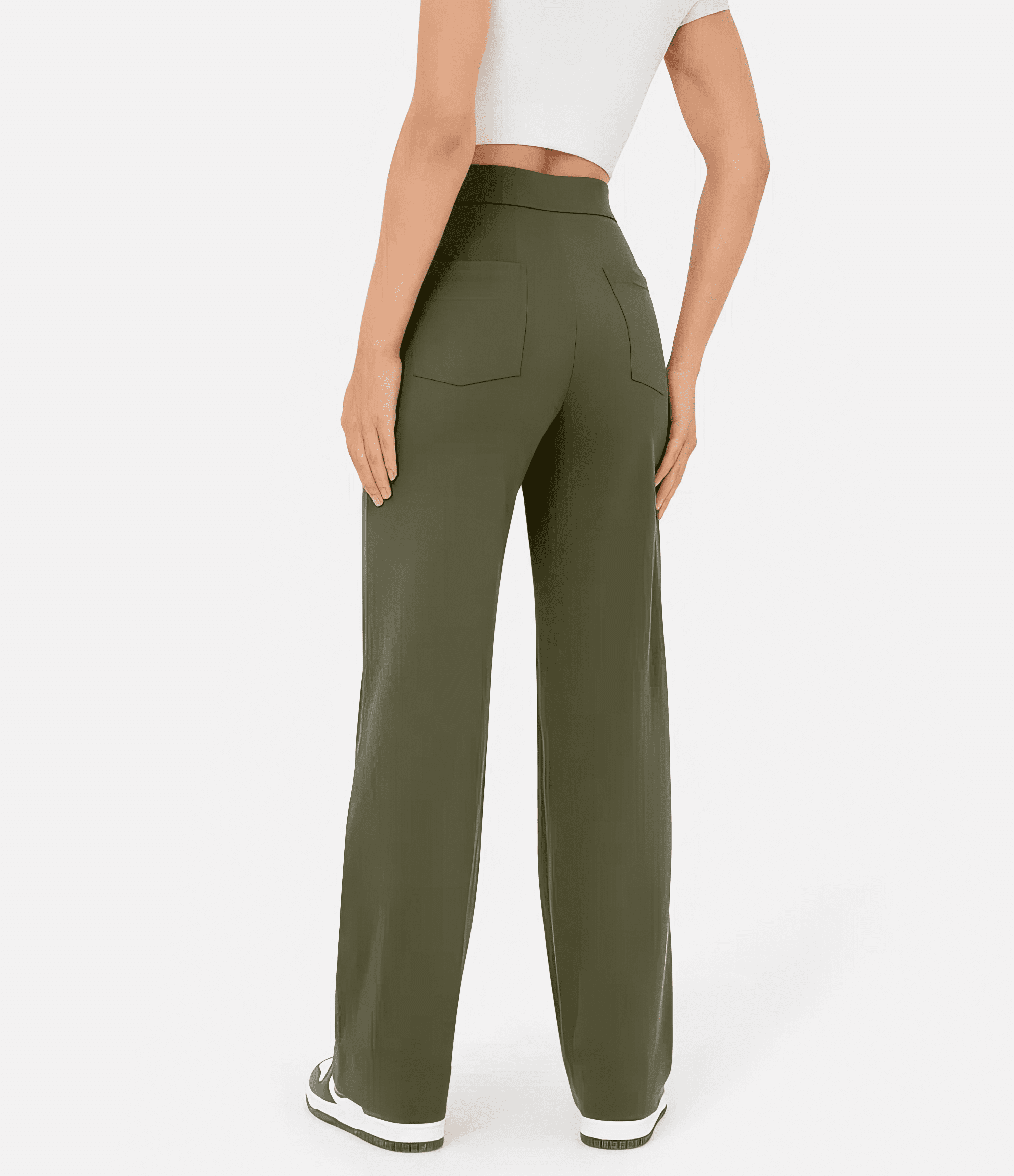 High Waisted Trousers – Tailored Slim Fit Pants | Comfortable Cotton Blend