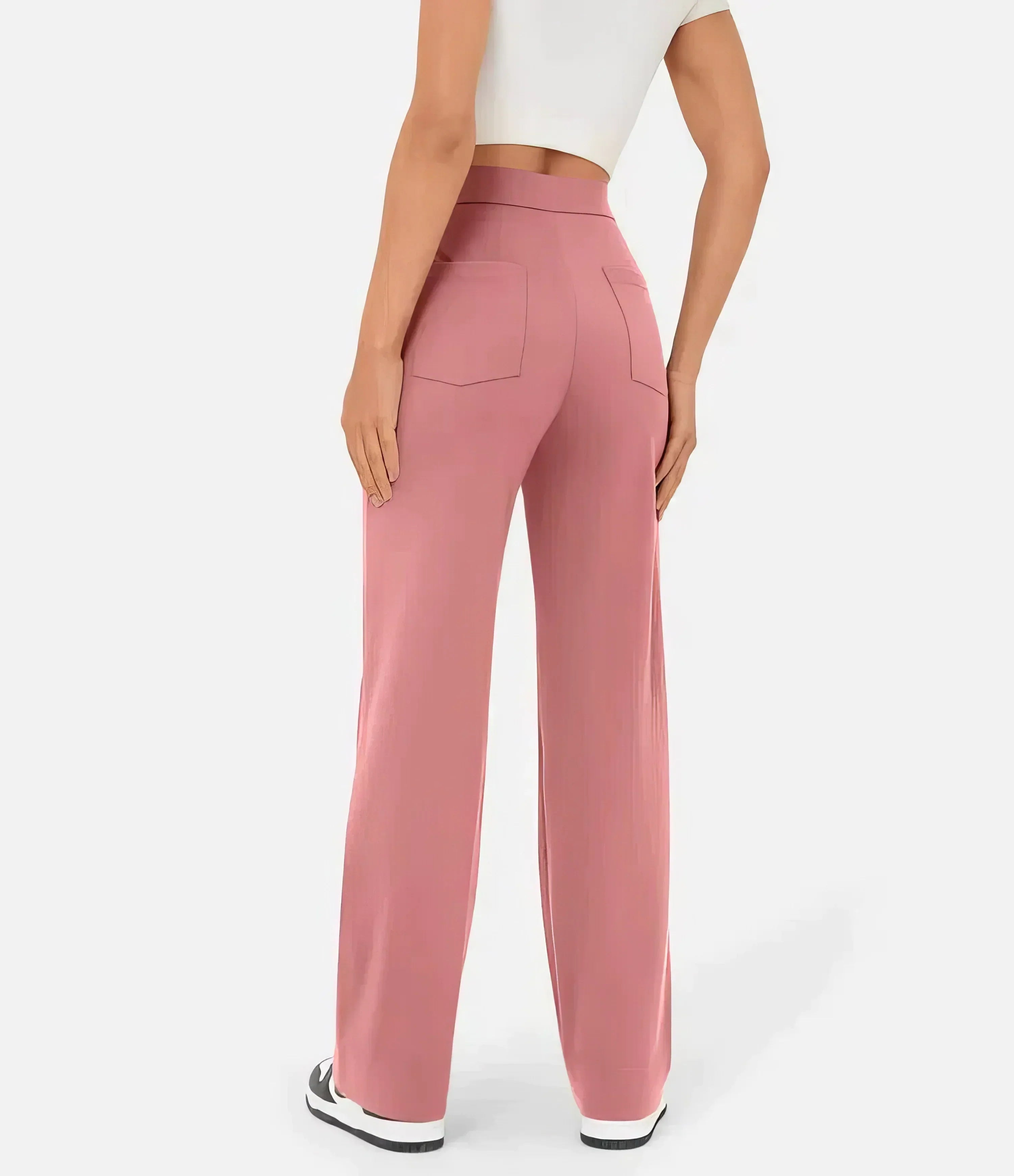 High Waisted Trousers – Tailored Slim Fit Pants | Comfortable Cotton Blend