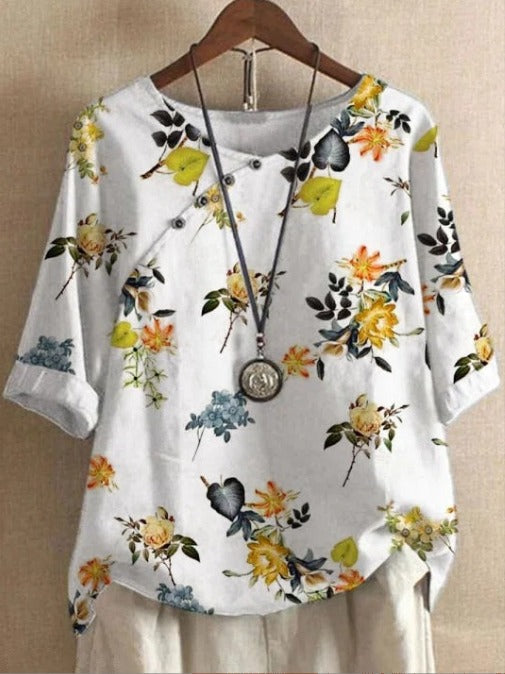 Vintage Floral Shirt – Retro Blossom Shirt With Elegant Flower Pattern