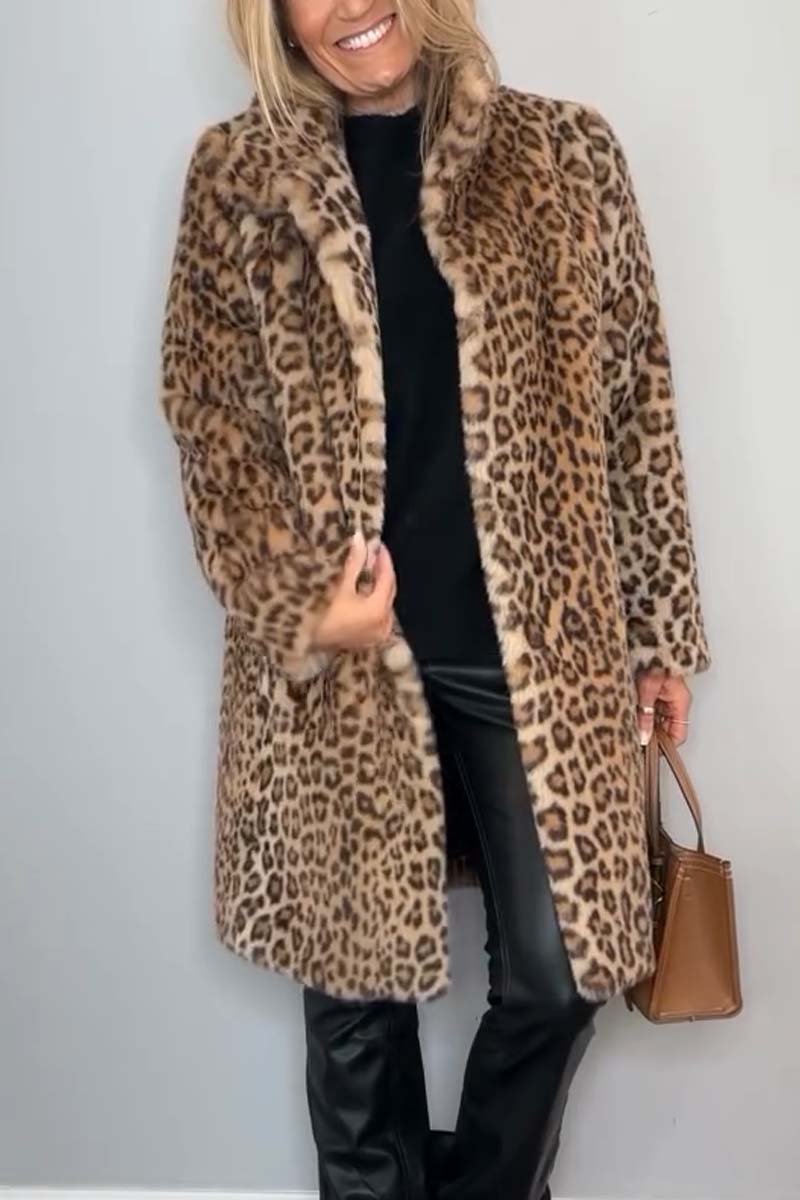 Leopard Winter Coat | Women's Insulated Warm Winter Jacket With Bold Leopard Design