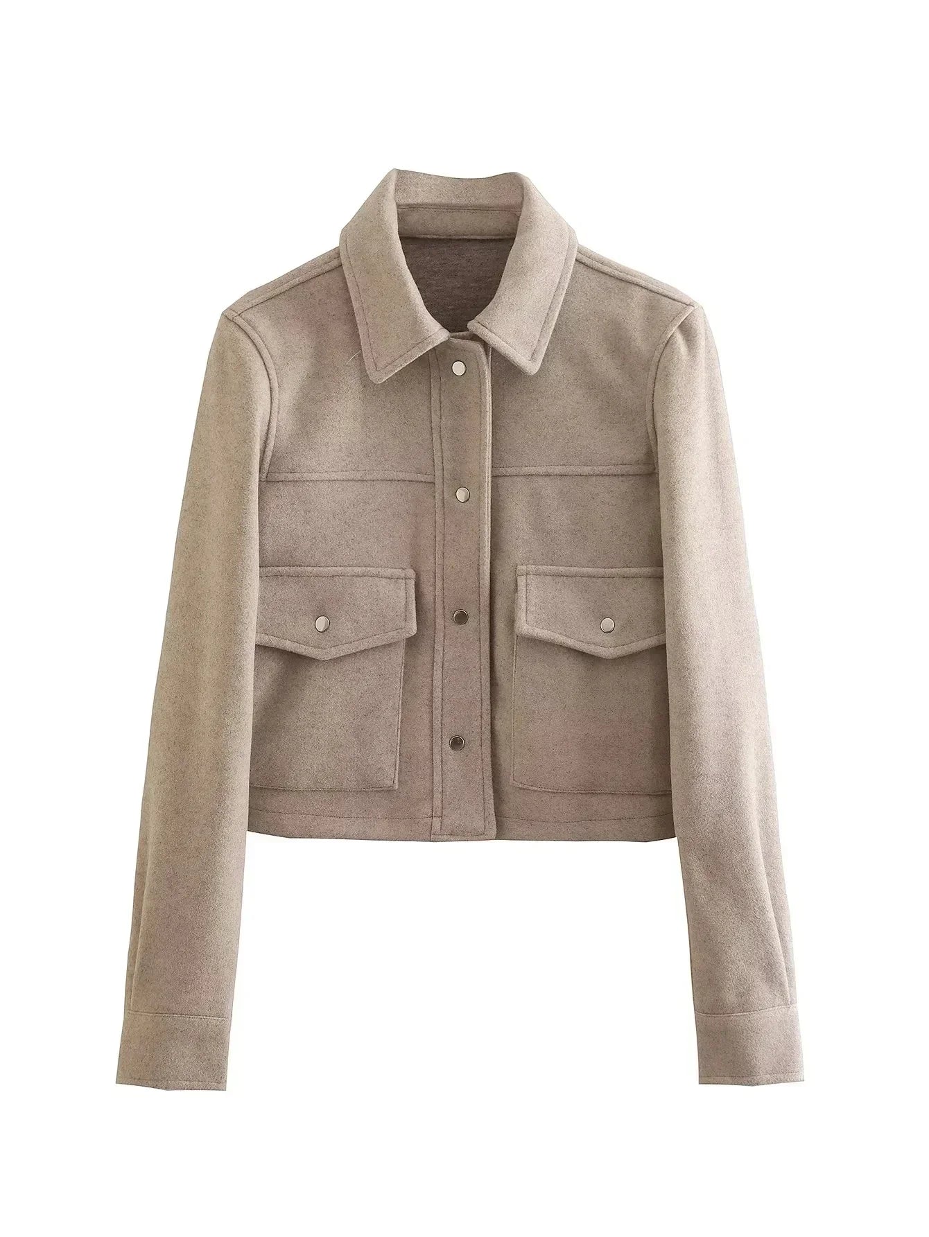 Short Jacket | Stylish Autumn Jacket with Front Pockets for Women