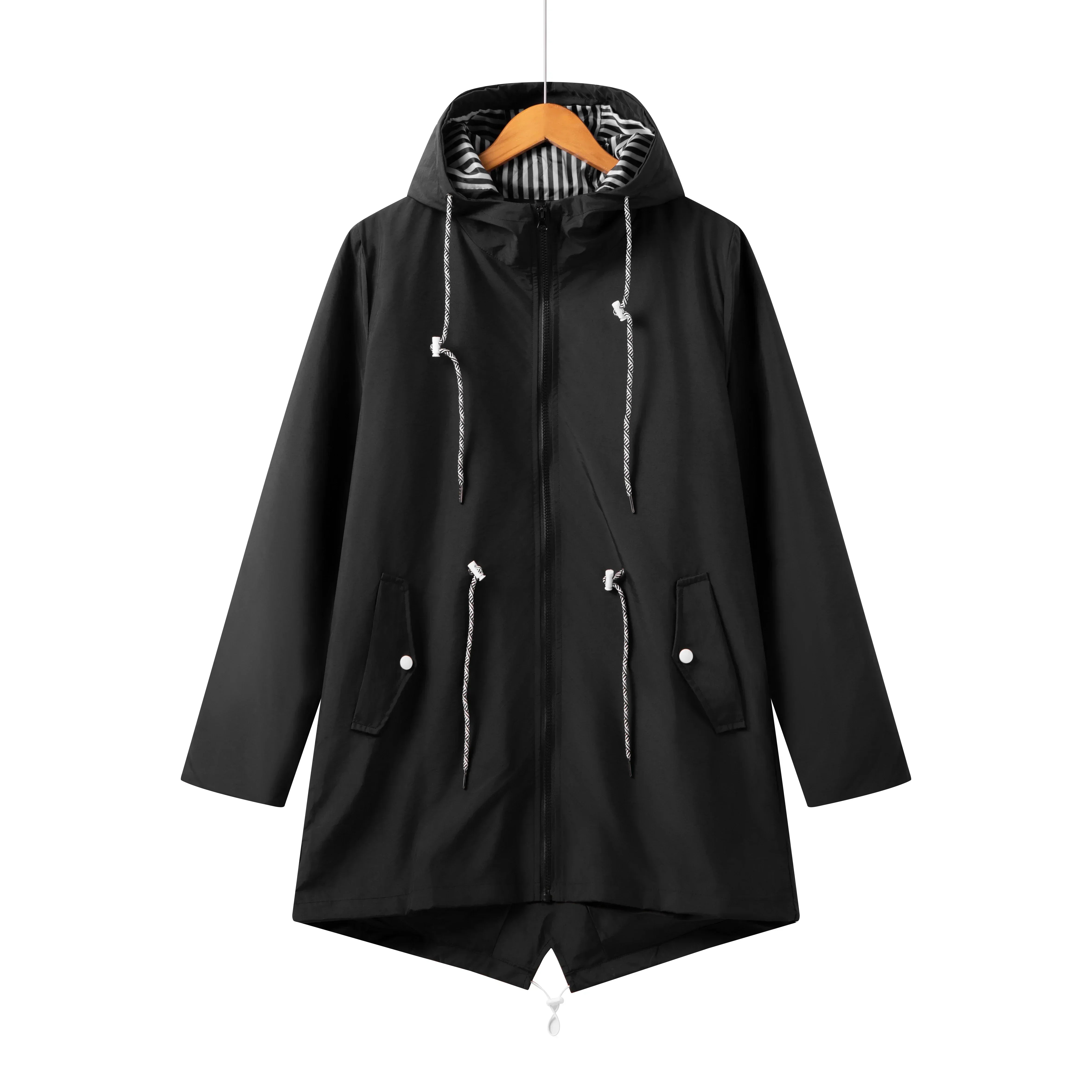 Lightweight Women's Raincoat – Water-Resistant Jacket With Hood, Breathable & Packable