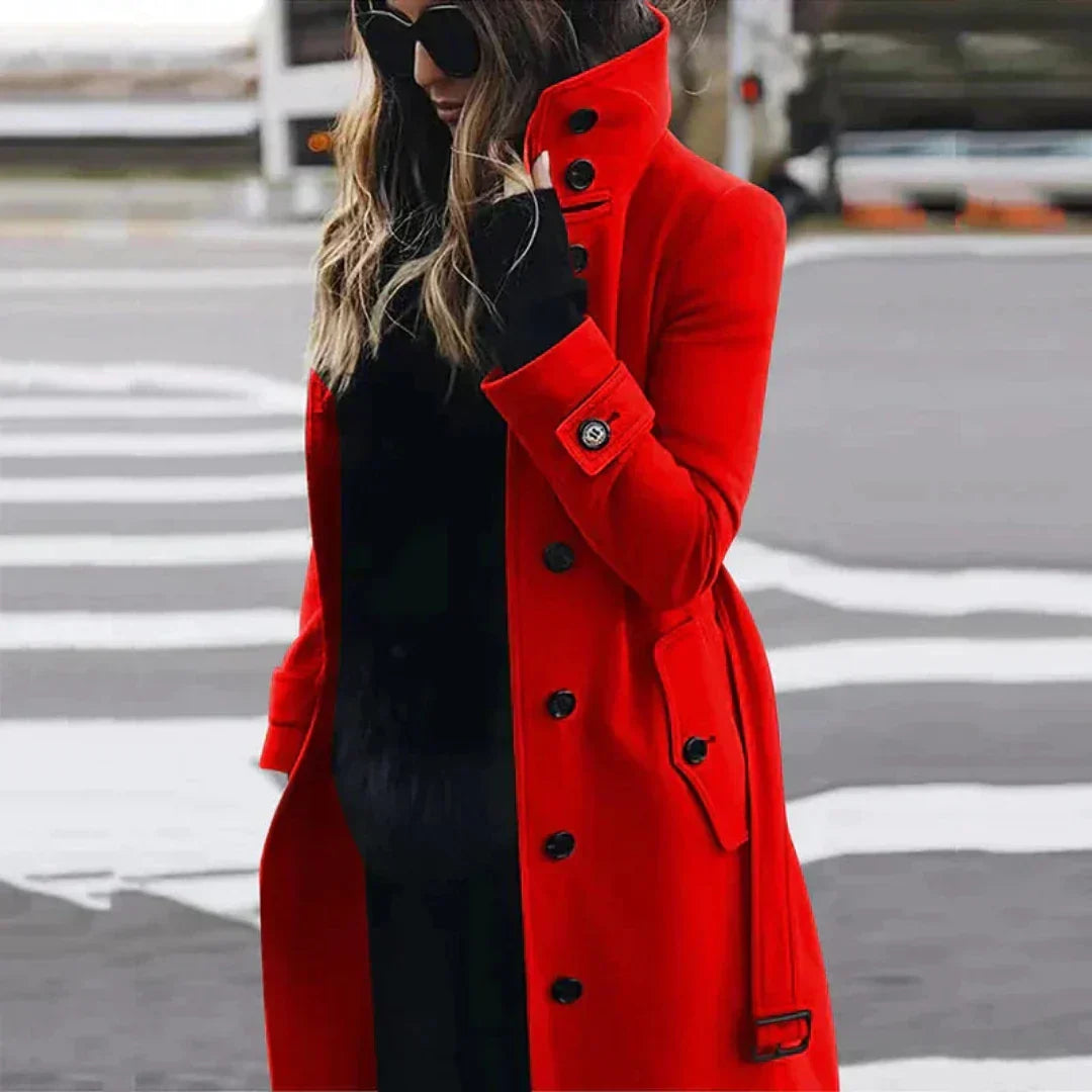 Women's Winter Trench Coat – Elegant Long Winter Coat for Cold Weather