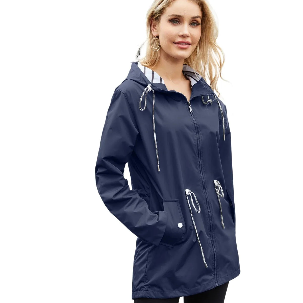 Lightweight Women's Raincoat – Water-Resistant Jacket With Hood, Breathable & Packable