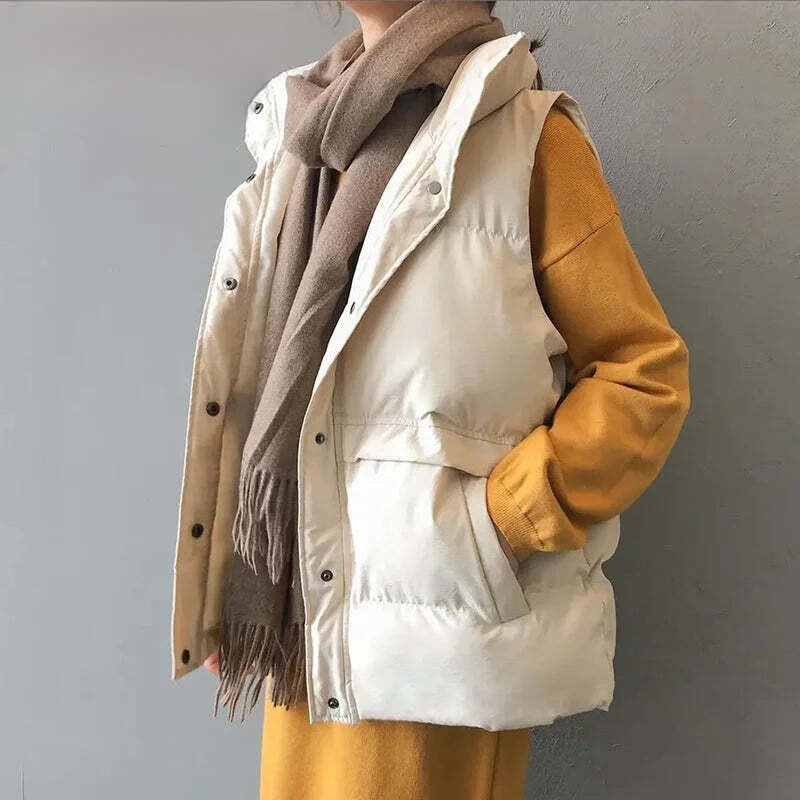 Casual Loose Bodywarmer - Padded Down Vest | Warm Winter Waistcoat Layering