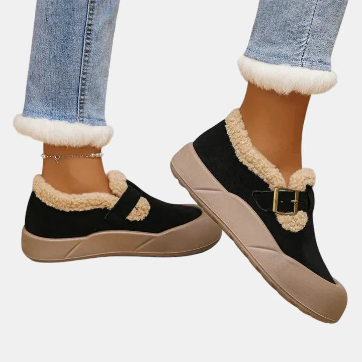 Orthopedic Cotton Loafers – Comfortable Women's Casual Shoes with Shock Absorbing Insoles