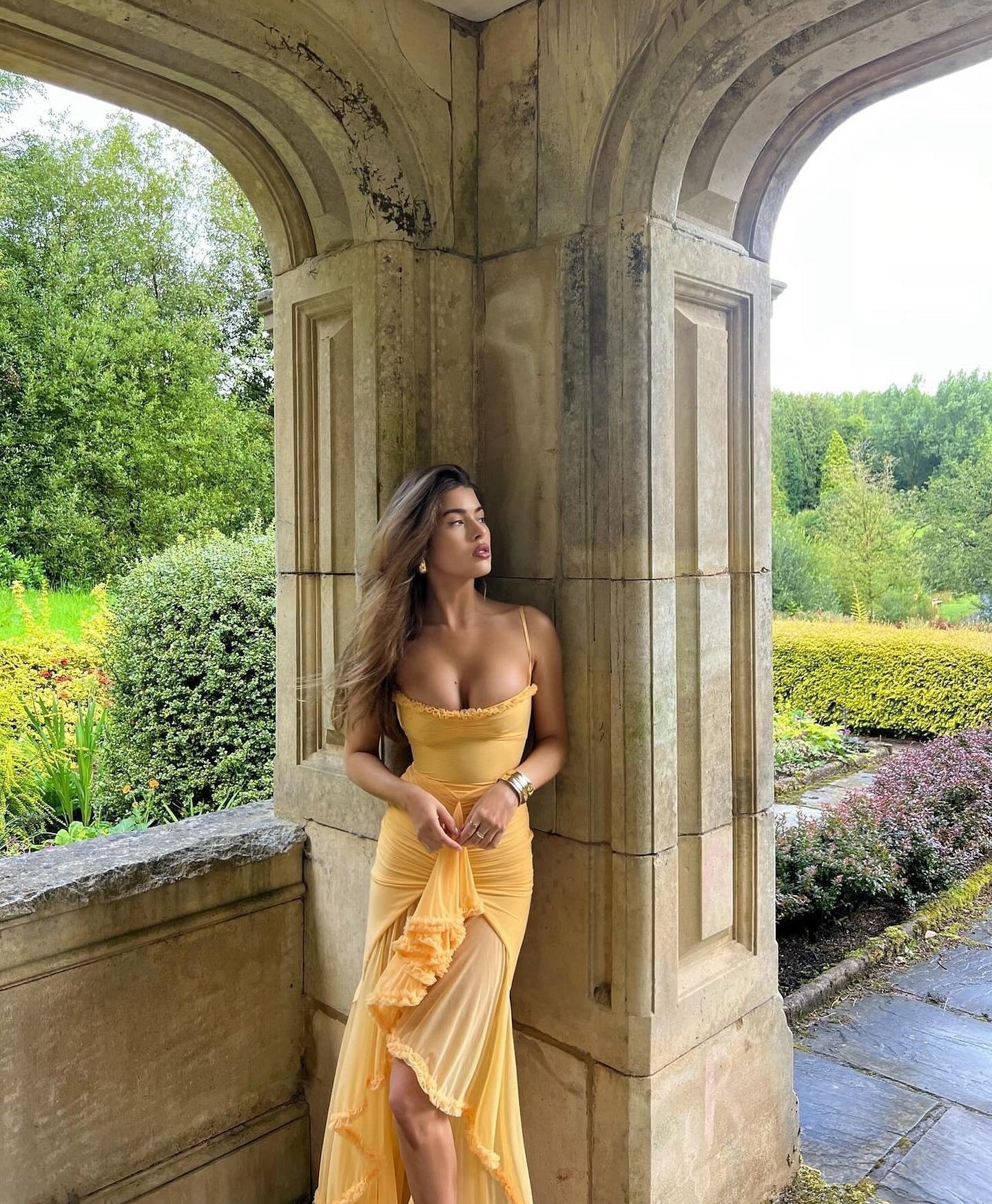 Ruched Ruffle Party Dress - Elegant Bodycon Cocktail Dress with Playful Dovetail Hemline