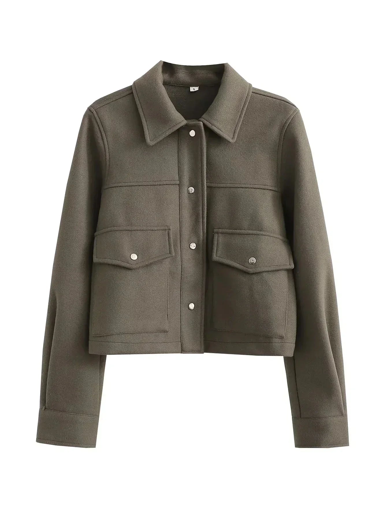 Short Jacket | Stylish Autumn Jacket with Front Pockets for Women