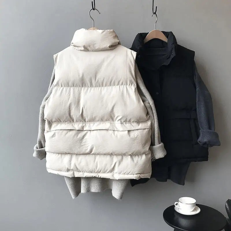 Casual Loose Bodywarmer - Padded Down Vest | Warm Winter Waistcoat Layering