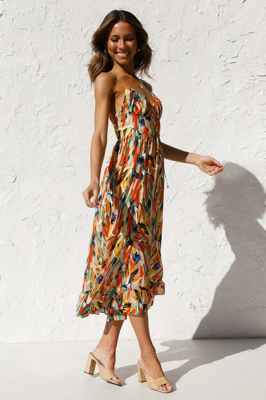 Sun-Kissed Midi Dress – Lightweight Summer Dress With Breezy Silhouette