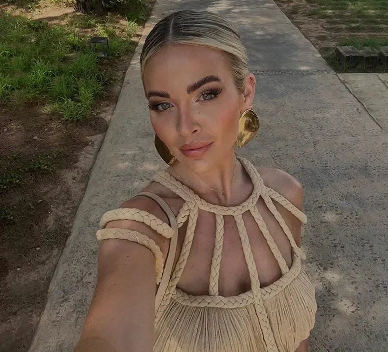 Comfortable Long Dress - Lightweight Cotton Maxi Gown With Flattering Silhouette