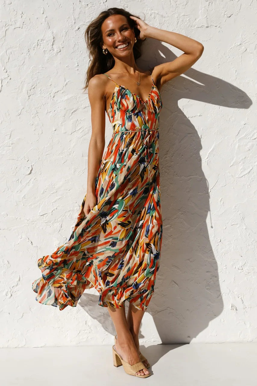 Sun-Kissed Midi Dress – Lightweight Summer Dress With Breezy Silhouette