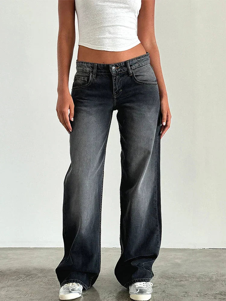 Vintage Baggy Jeans – Relaxed Fit Casual Denim Pants | High Waist Retro Wash
