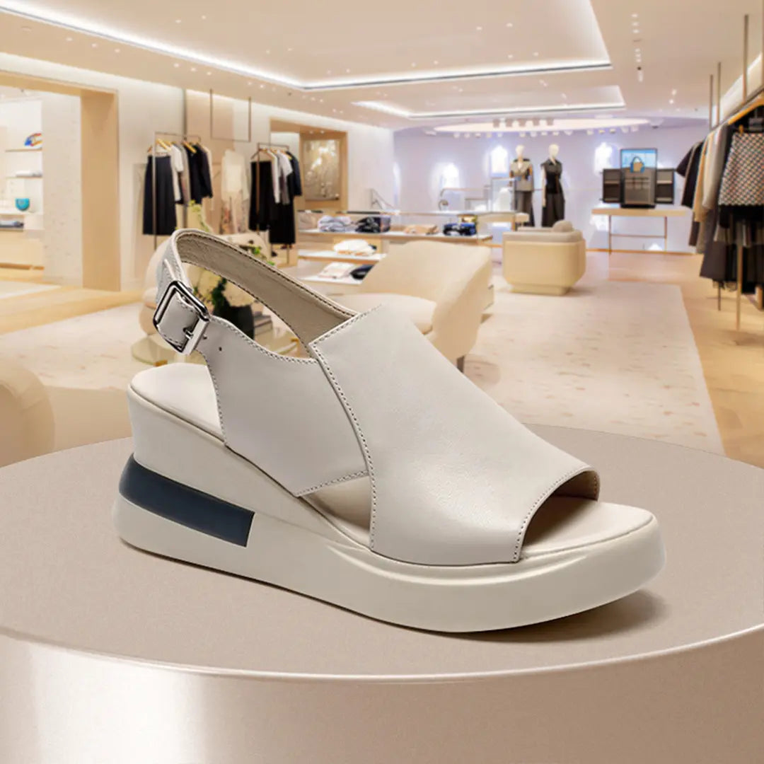 Elevated Sole Sandals – Stylish Raised Sole Shoes with Adjustable Ankle Strap