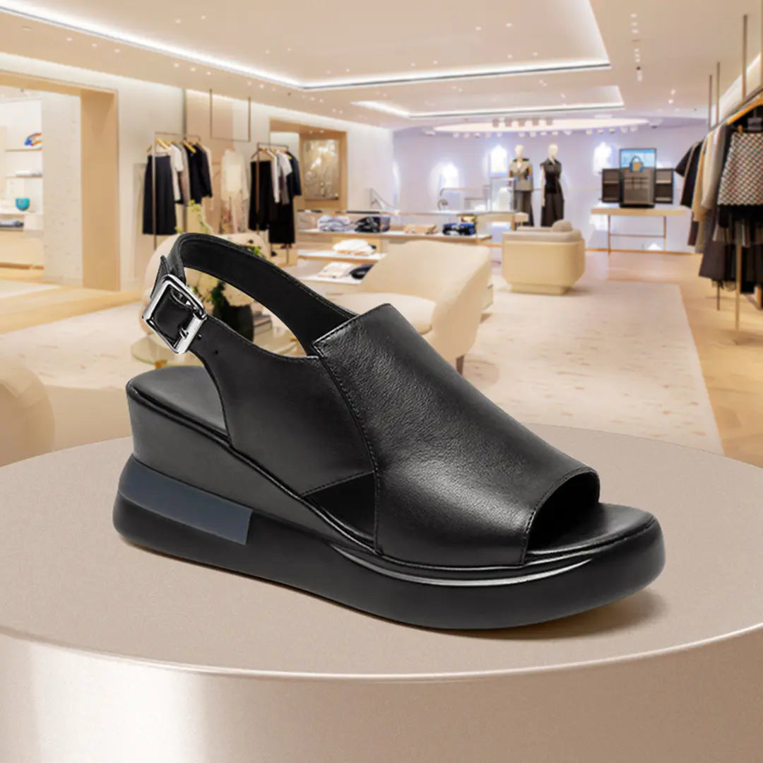 Elevated Sole Sandals – Stylish Raised Sole Shoes with Adjustable Ankle Strap