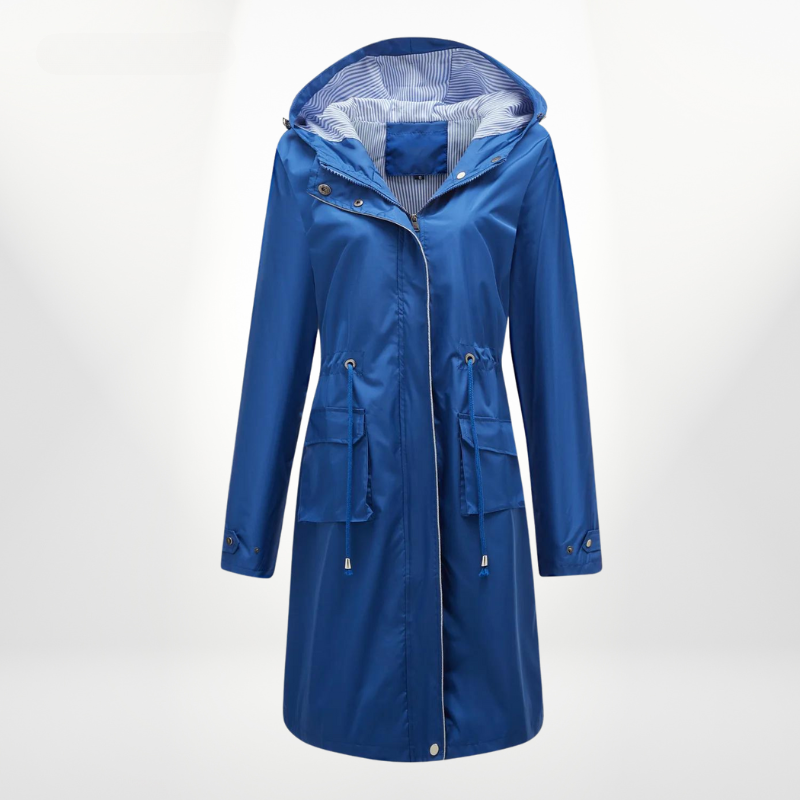 Waterproof Trenchcoat – Lightweight Women's Oversized Raincoat with Adjustable Hood