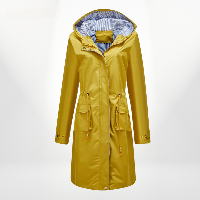 Waterproof Trenchcoat – Lightweight Women's Oversized Raincoat with Adjustable Hood