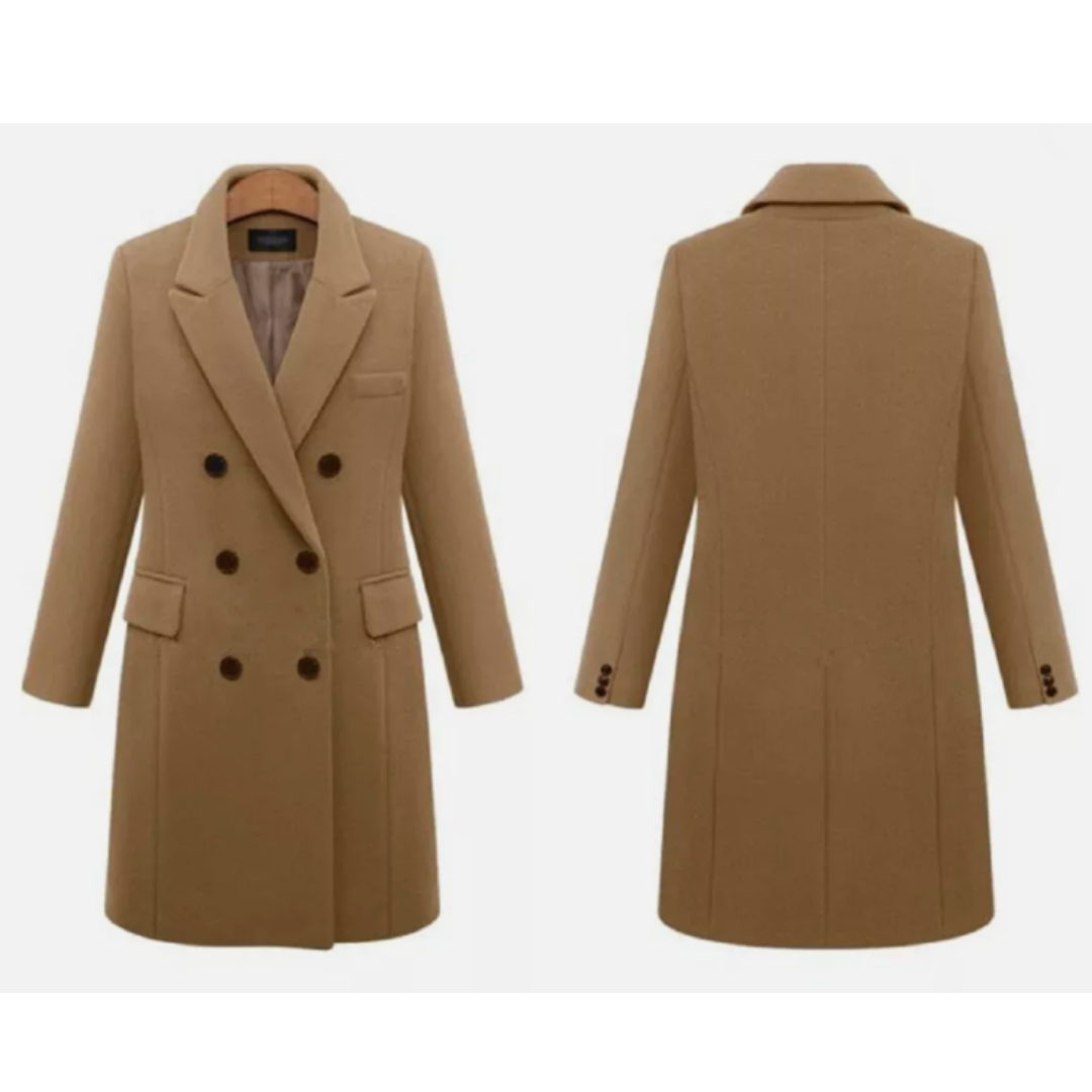 Women's Long Coat – Elegant Winter Coat With Long Sleeves For Cold Weather