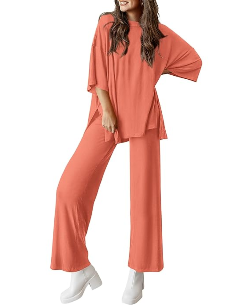 Modern Relax Set – Velianne Soft Breathable Fabric Casual Loungewear Outfit