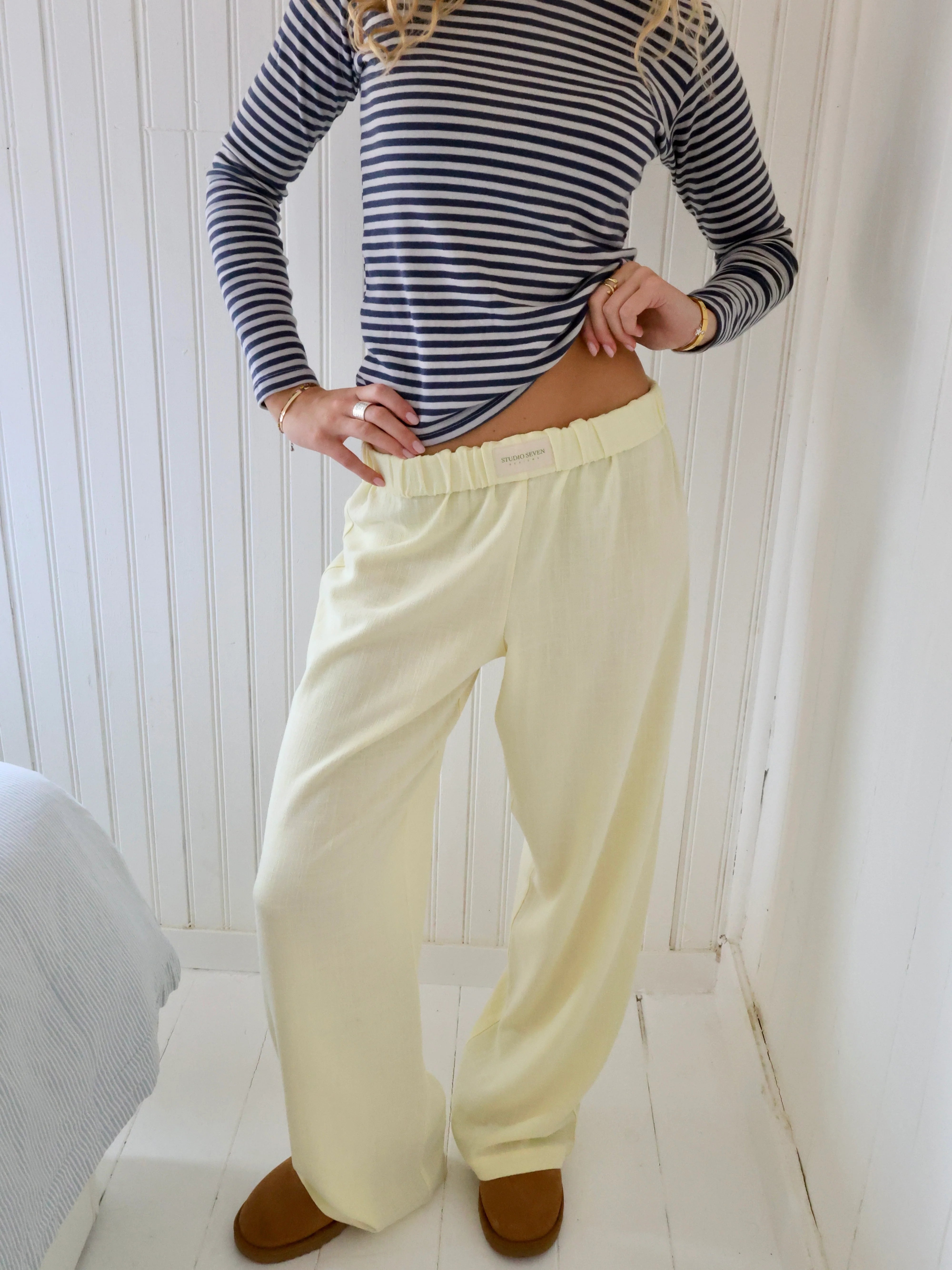 Easygoing Lounge Trousers – Emma Relaxed Fit Pants With Adjustable Waistband