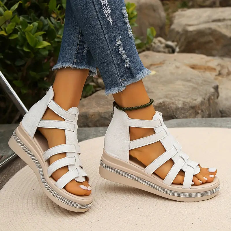 Everyday Wedge Sandals – Comfortable Wedge Heels With Cushioned Footbed Shoes