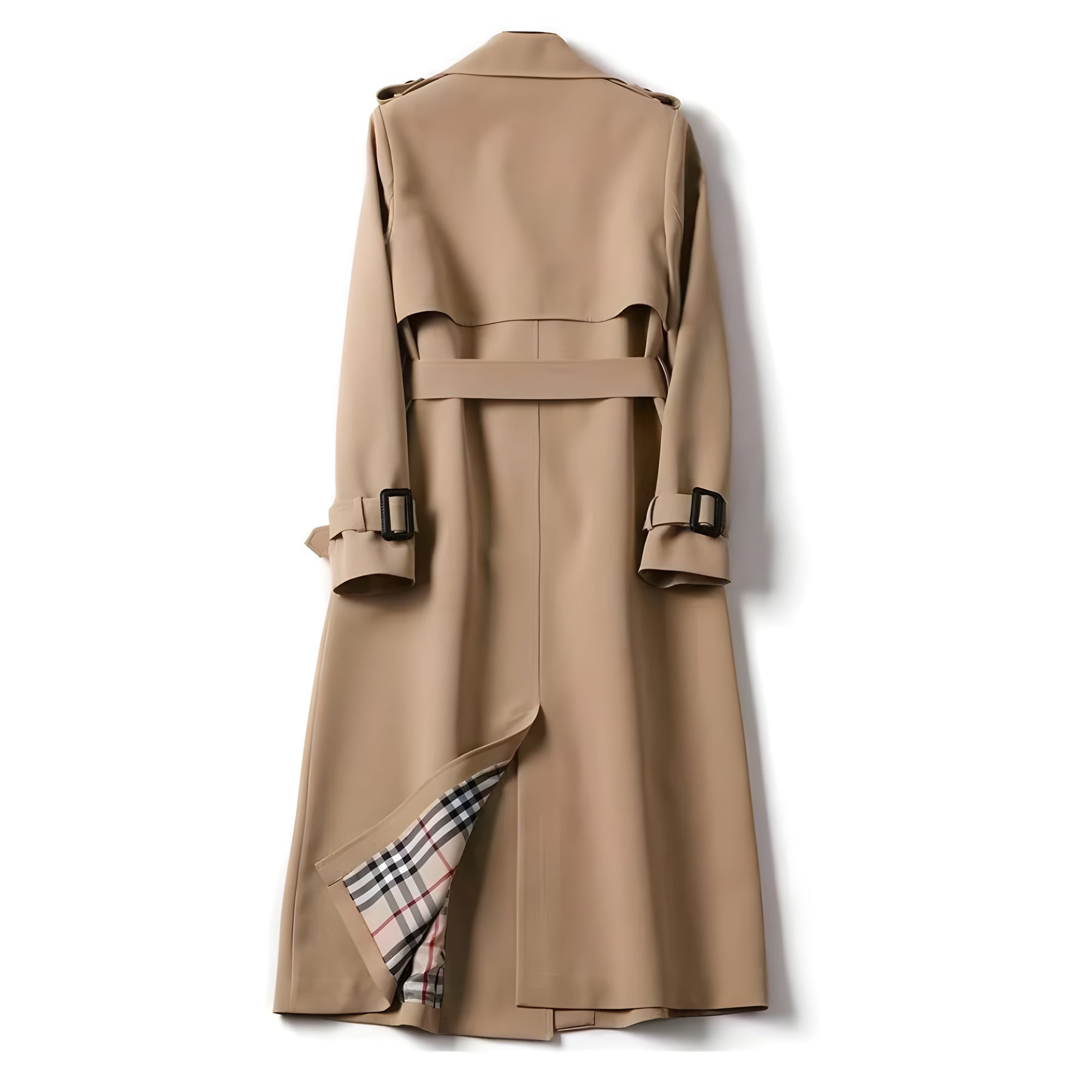 Comfortable Trench Coat – Classic Women's Belted Waist Outerwear Jacket