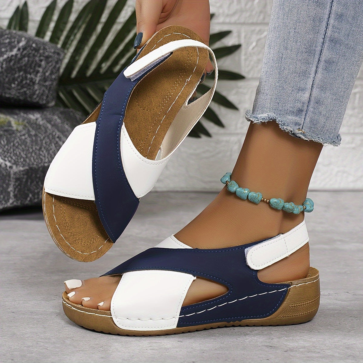 Orthopedic Sandals - Comfortable Leather Sandals With Arch Support & Adjustable Straps