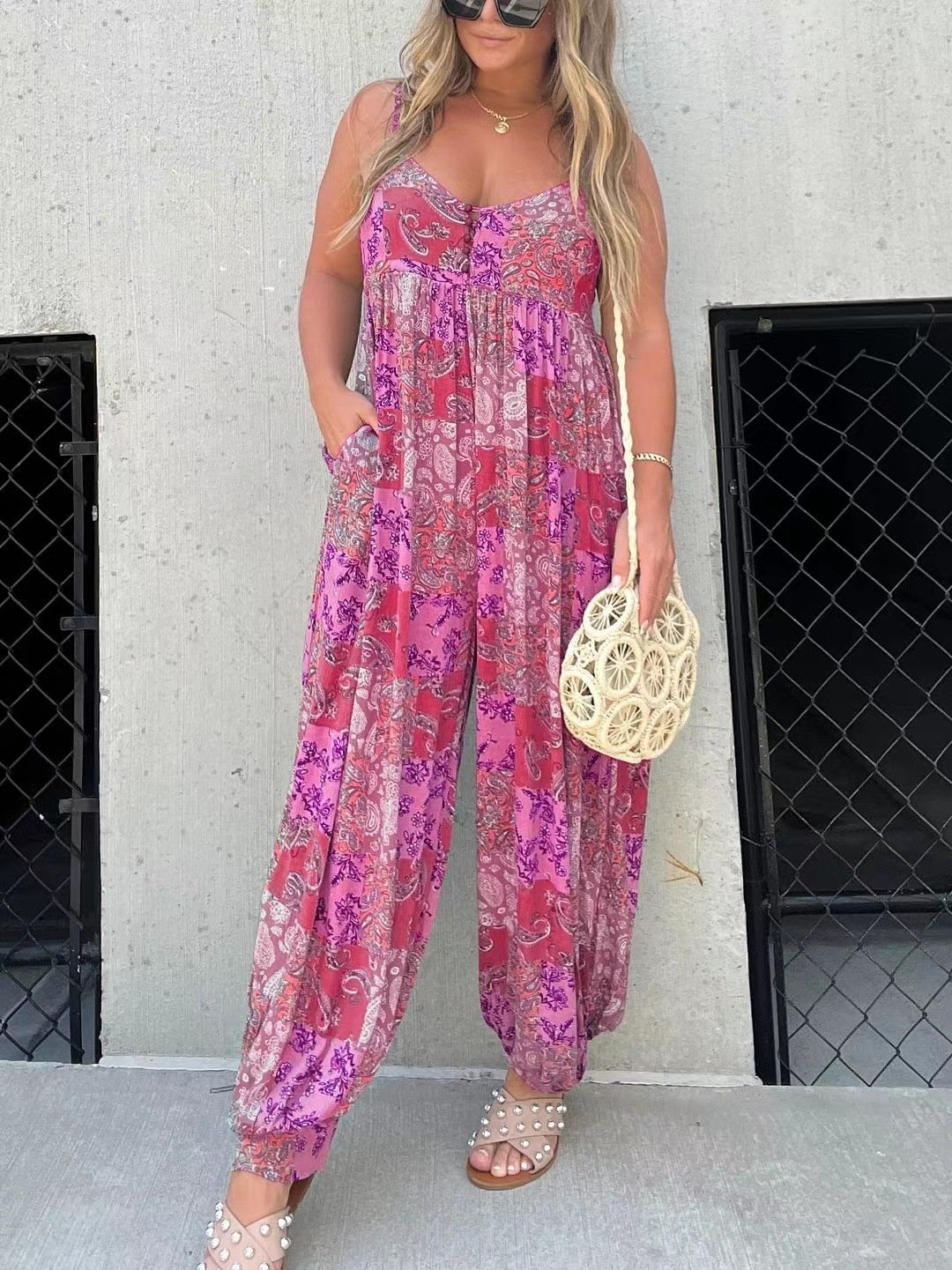 Boho Balloon Jumpsuit - Vibrant Bohemian Prints | Lightweight, Relaxed Fit