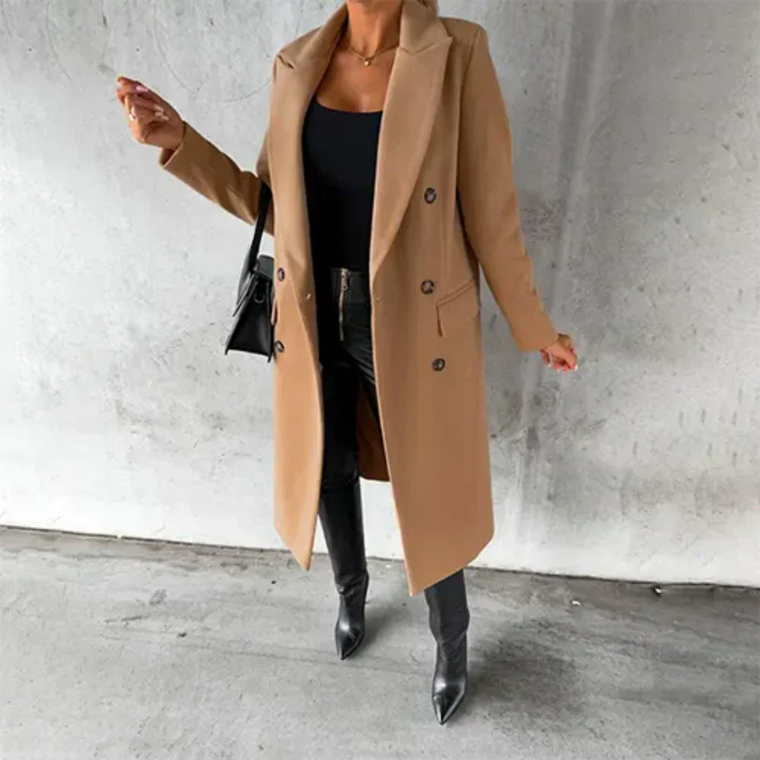 Women's Warm Trench Coat – Tildarlin Elegant Winter Coat With Thermal Insulation