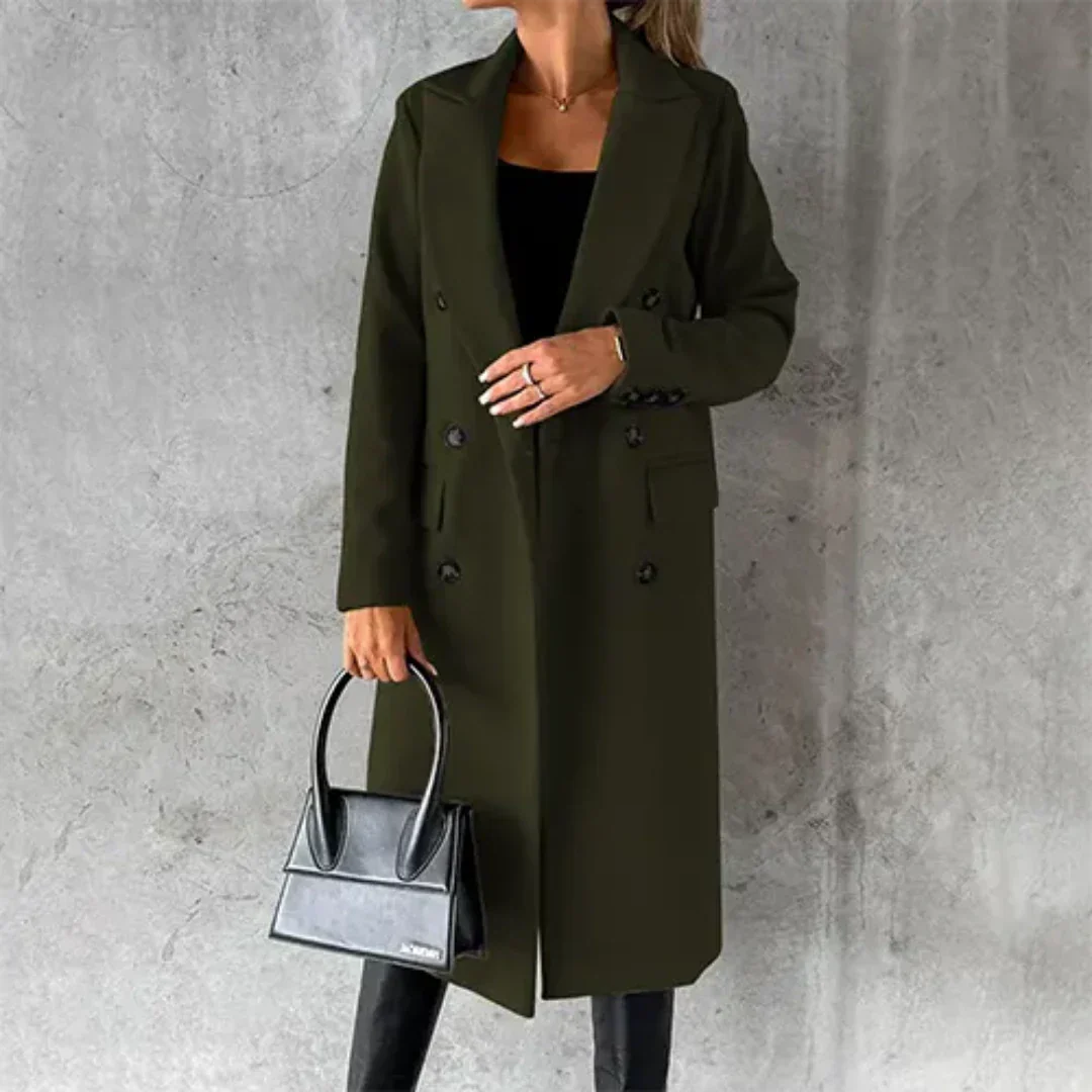 Women's Warm Trench Coat – Tildarlin Elegant Winter Coat With Thermal Insulation