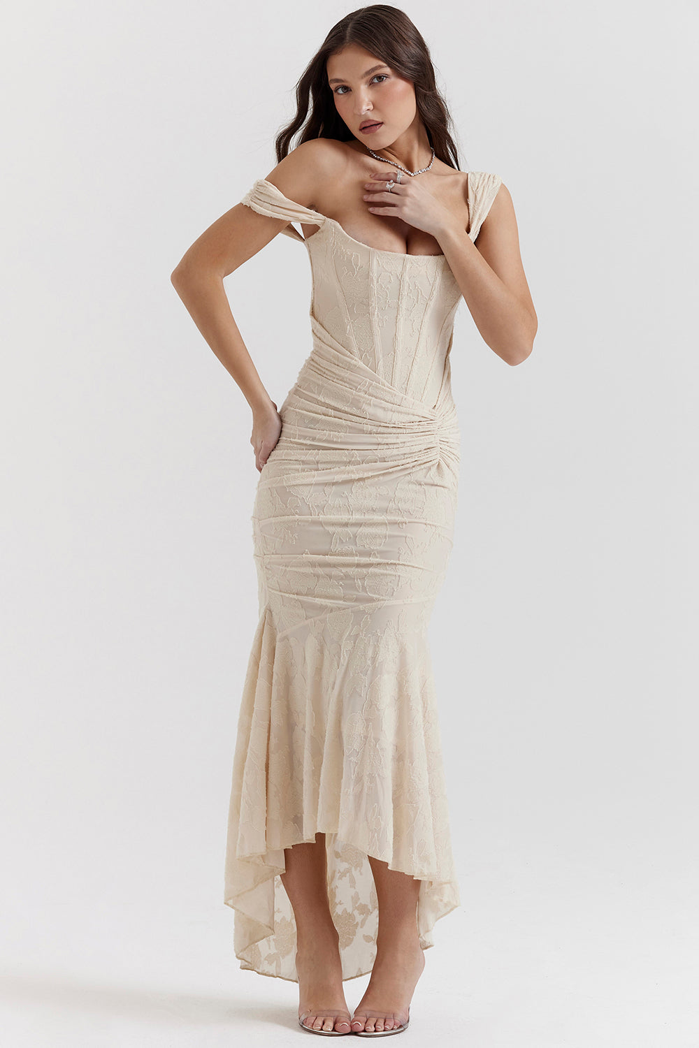 Bodycon Evening Dress - Ruched Sleeveless Cocktail Dress for Elegant Nights