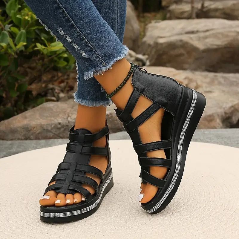 Everyday Wedge Sandals – Comfortable Wedge Heels With Cushioned Footbed Shoes