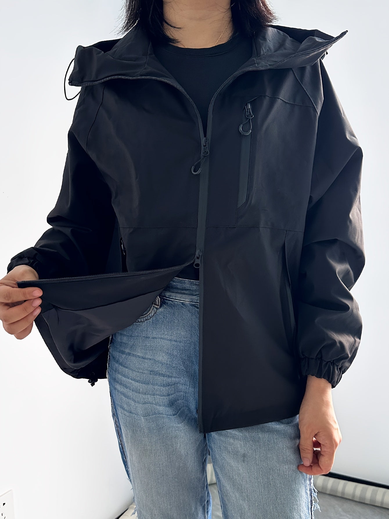 Women's Rain Jacket - Lightweight Waterproof Coat With Pockets | Gabriella