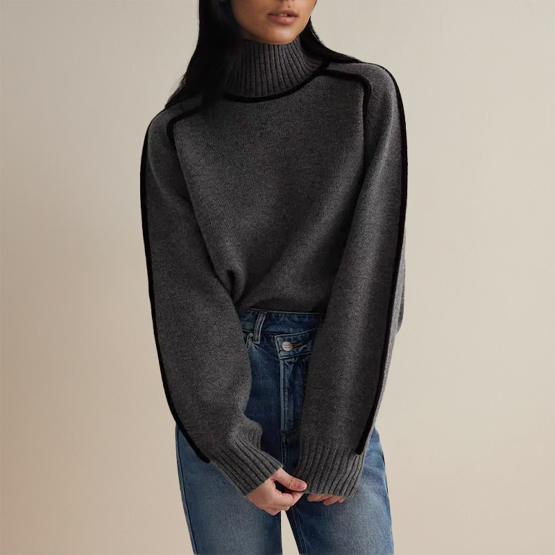 Soft Turtleneck Sweater – Cashmere-Like Cozy Knit Pullover With Ribbed Cuffs