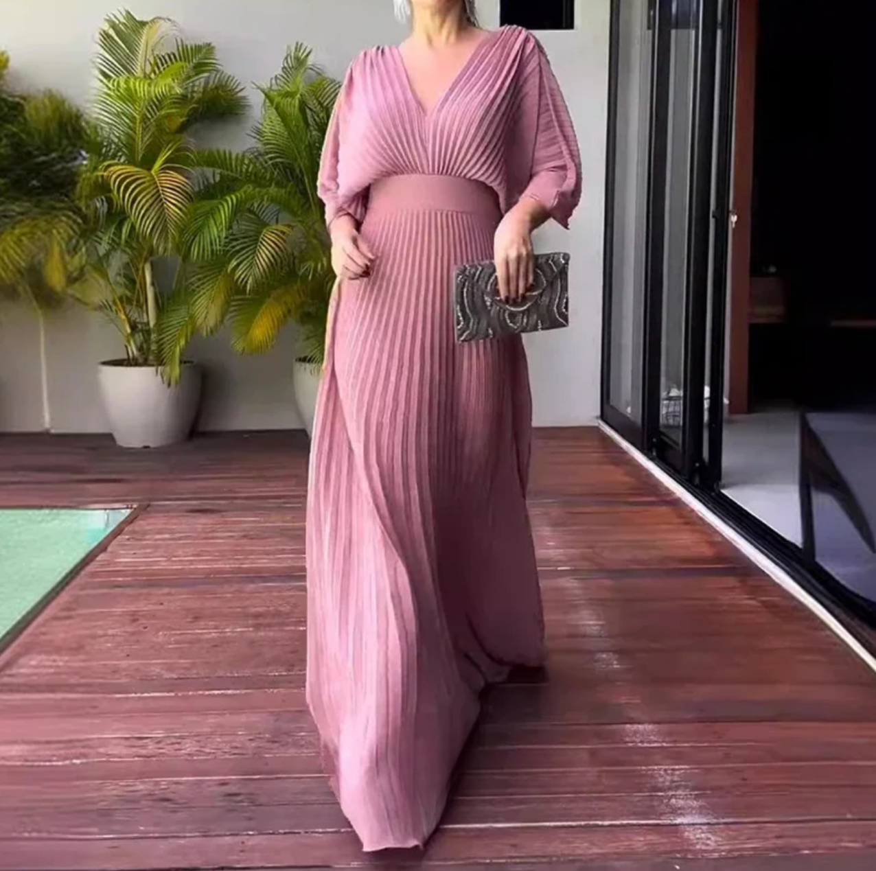 Pleated Dress Brenda™ | Elegant Flowing Midi To Maxi Formal Dress