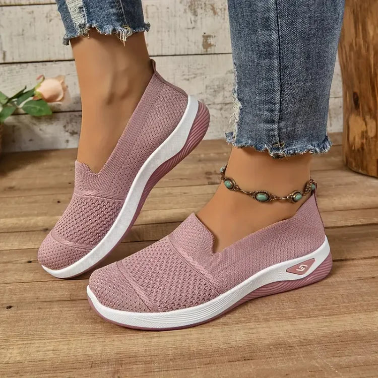 Orthopedic Slip-On Sneakers – Supportive Comfort Lightweight Walking Shoes for Women
