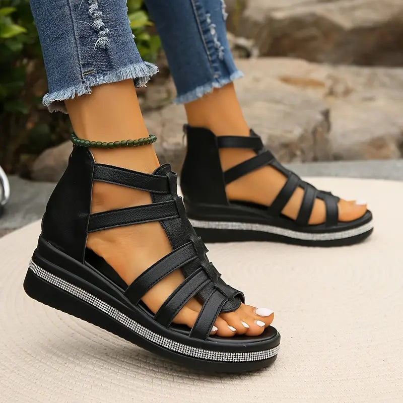 Everyday Wedge Sandals – Comfortable Wedge Heels With Cushioned Footbed Shoes