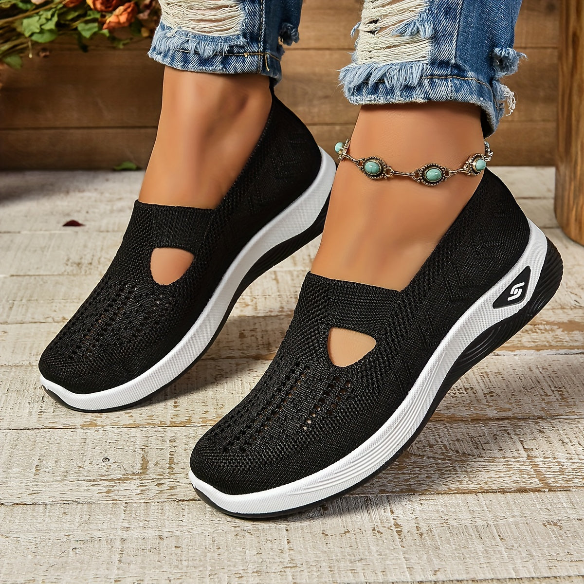 Orthopaedic Slip-On Shoes - Women's Comfortable Footwear with Arch Support & Gel Sole